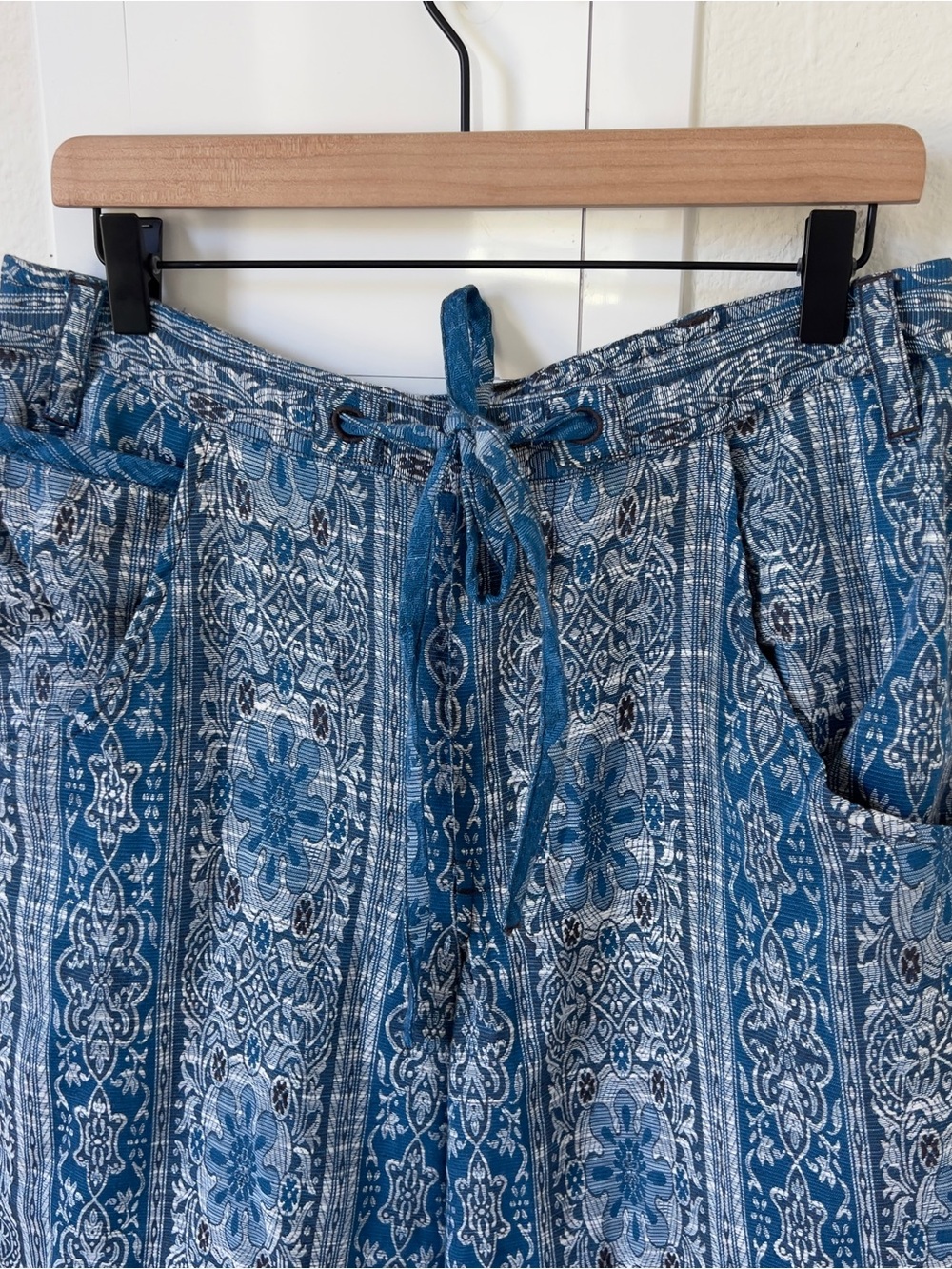 Free People Dahlia Wide-Leg Pants in Blue NWT - Picture 5 of 7